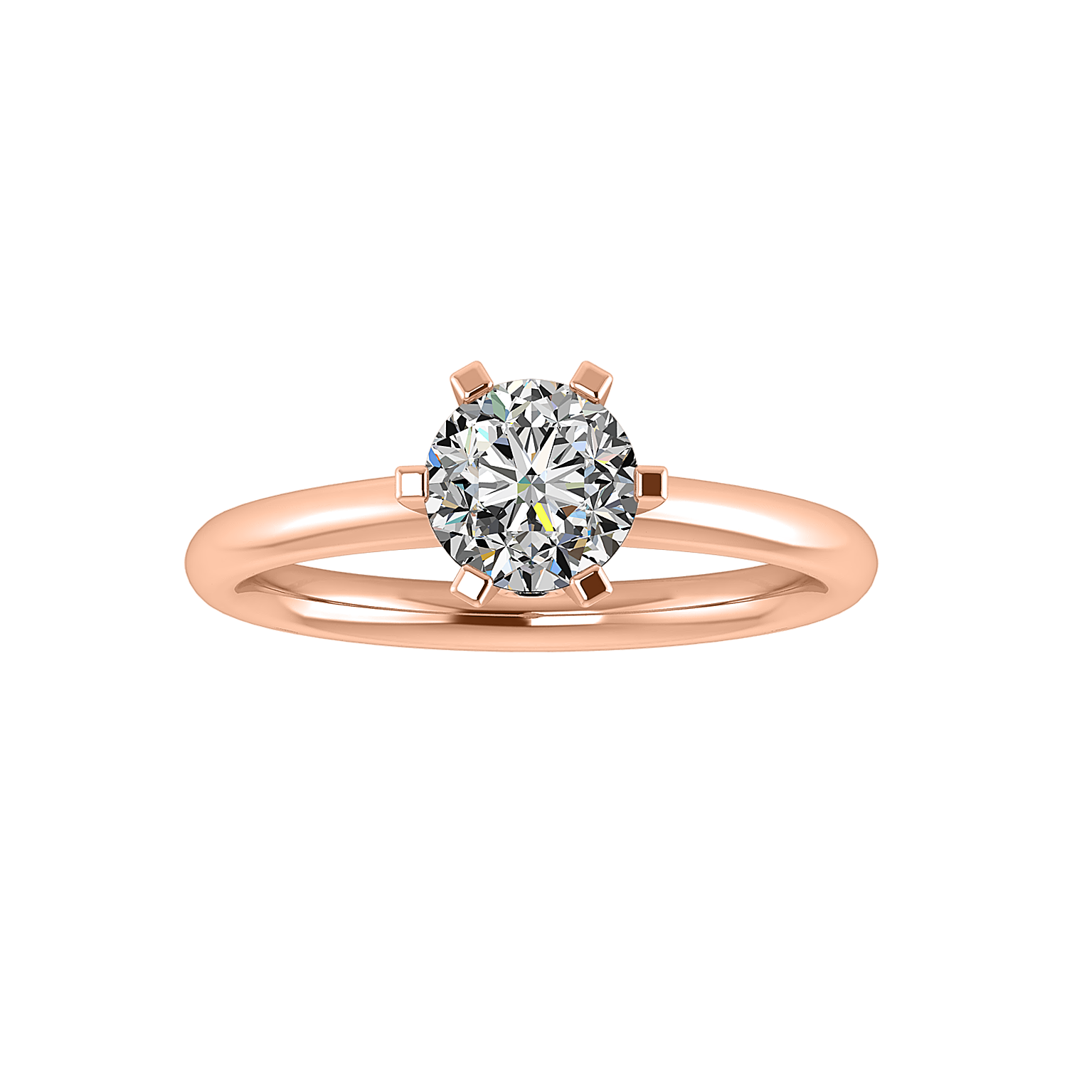 Ariella Solitaire engagement ring with 6 prongs